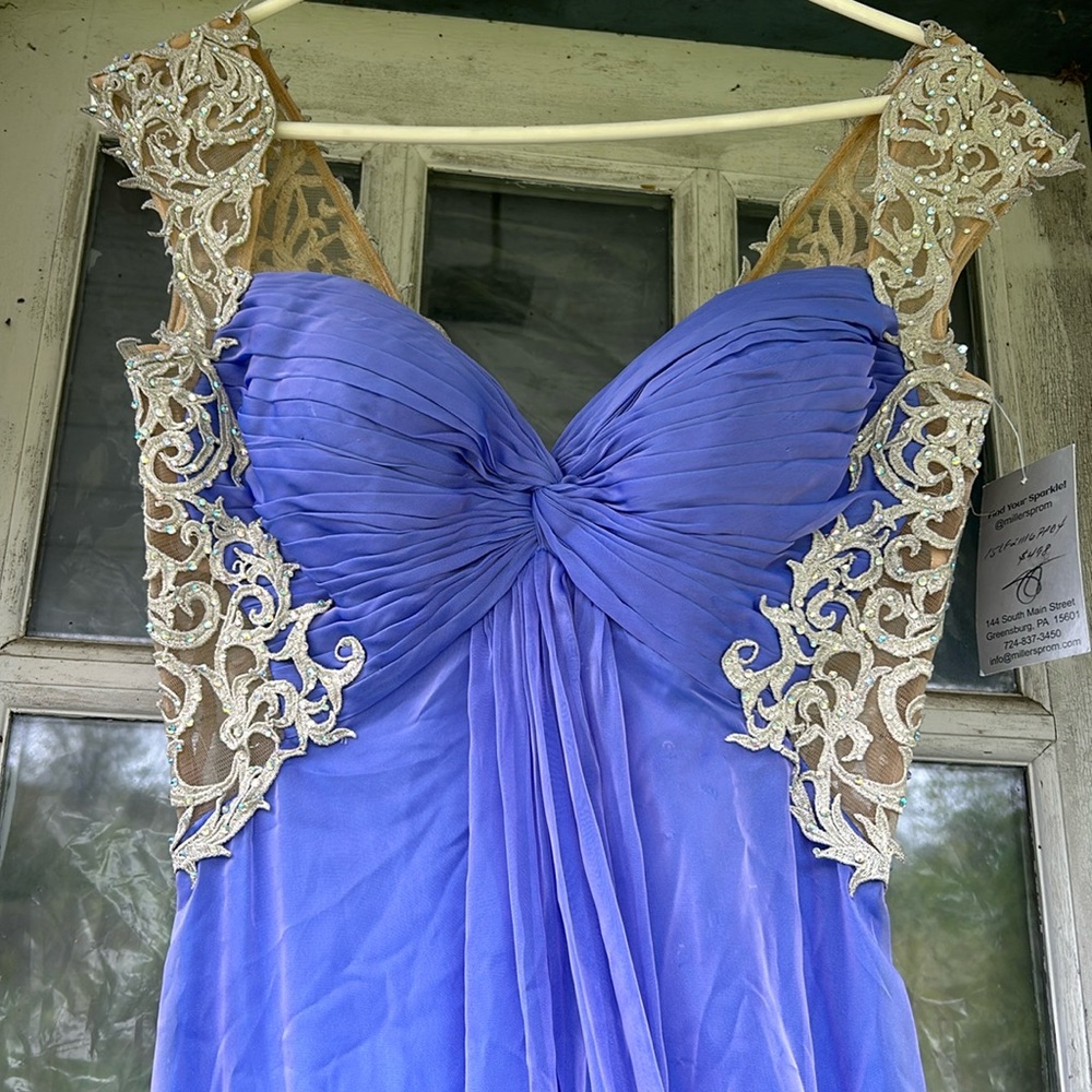 NWT LaFemme Gown Rhinestone Prom Bridesmaid Pageant Maxi Formal New Years Party - Picture 10 of 11